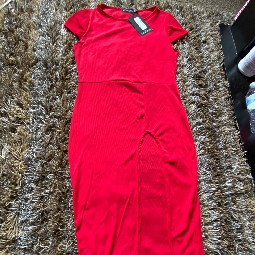 Red Dress with Split ❤️